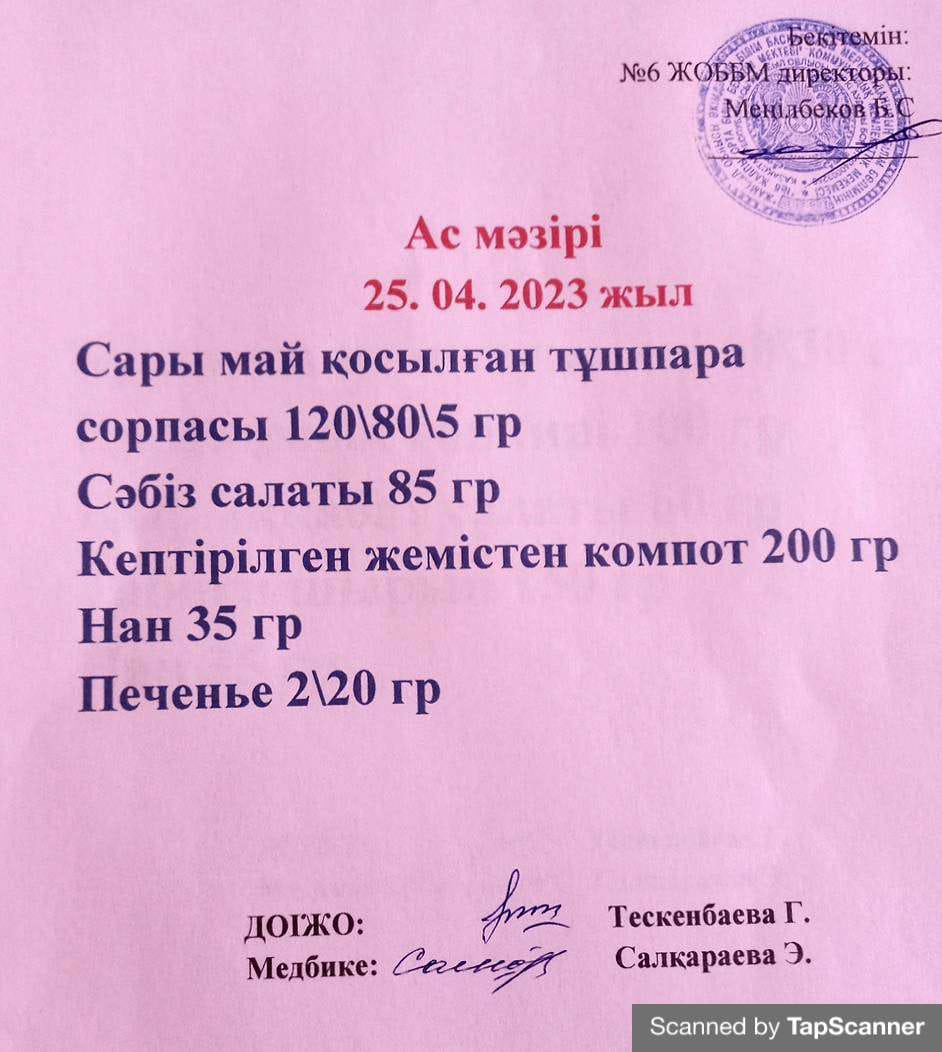 Ас мәзірі