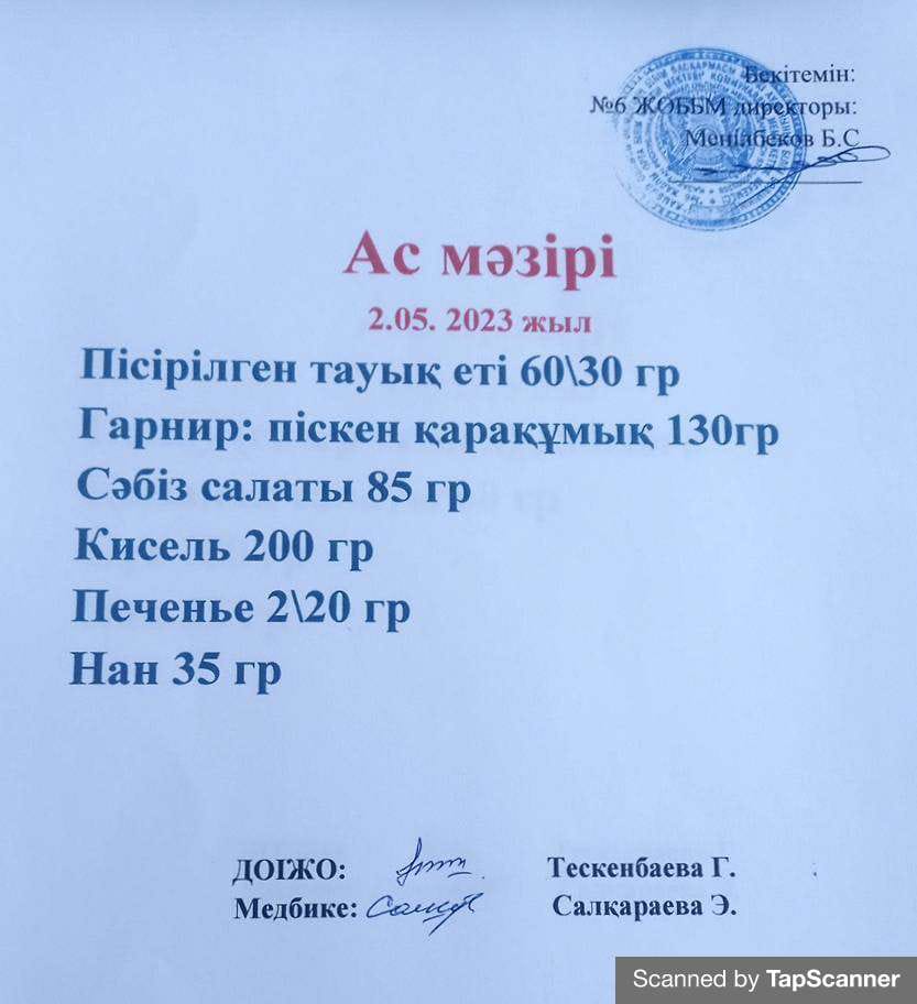 Ас мәзірі