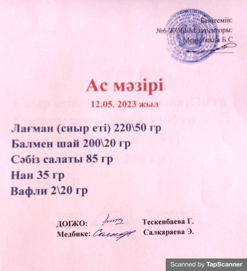 Ас мәзірі