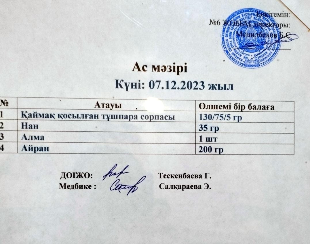 Ас мәзірі