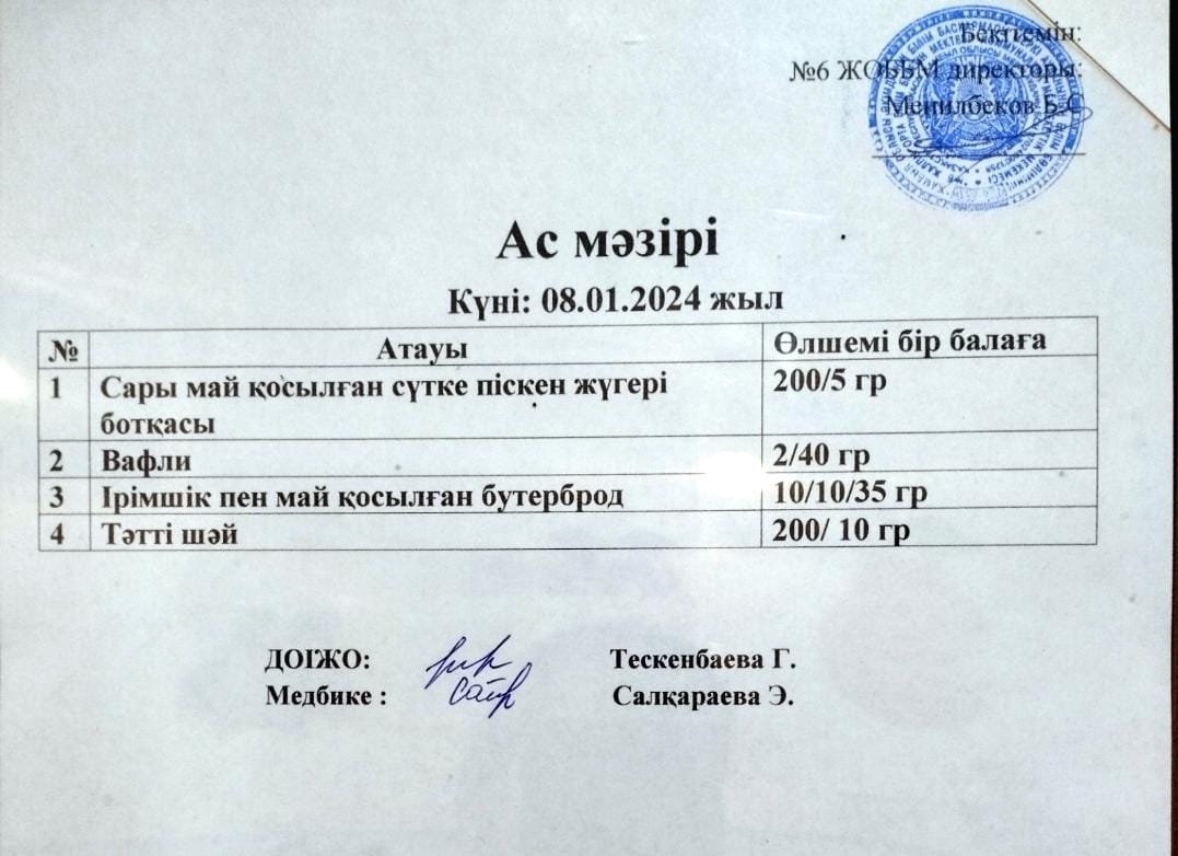 Ас мәзірі