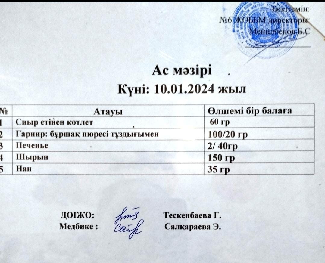 Ас мәзірі