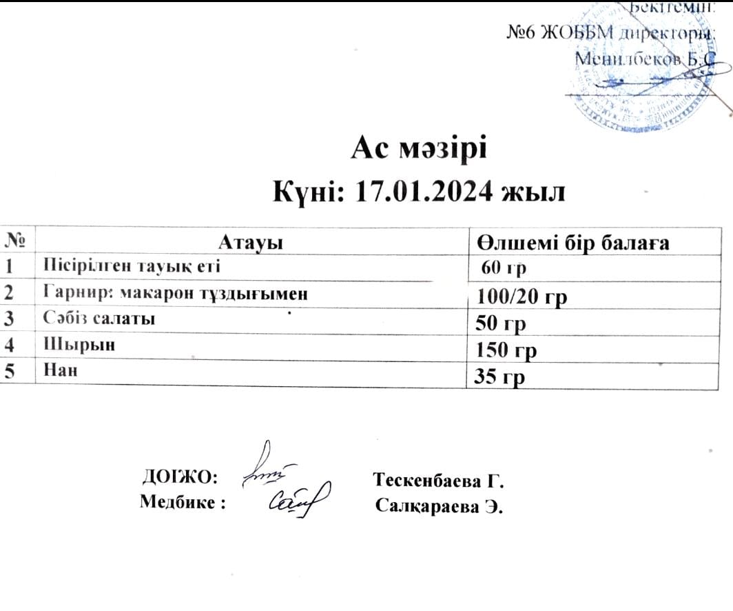 Ас мәзірі
