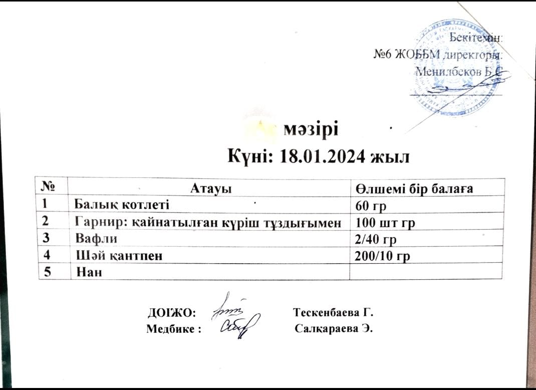 Ас мәзірі