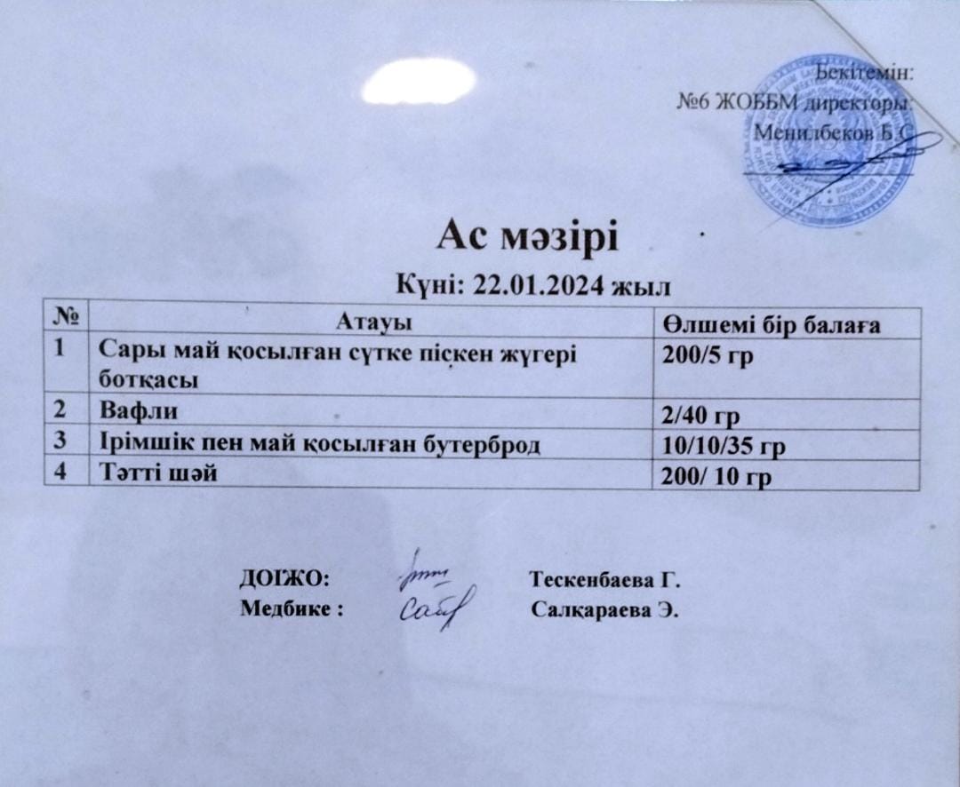 Ас мәзірі