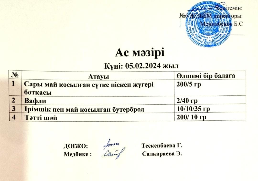 Ас мәзірі