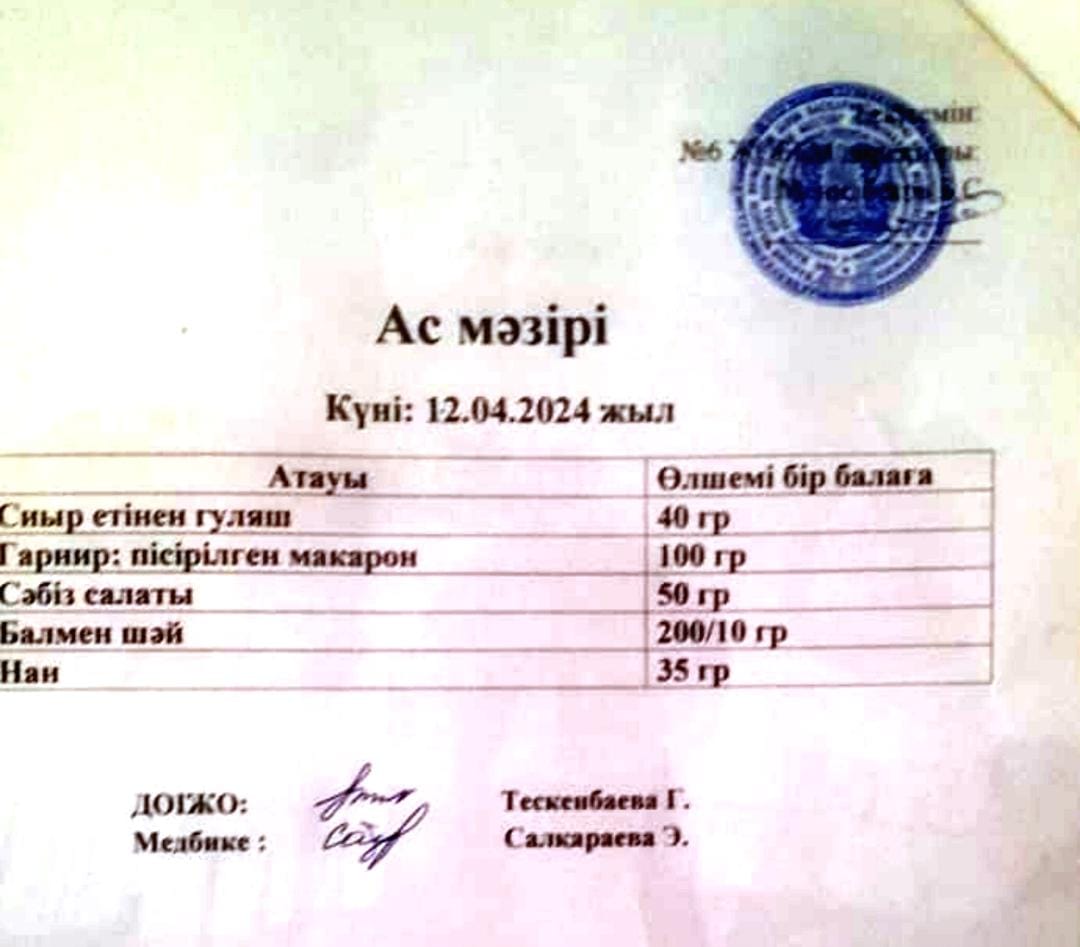 Ас мәзірі