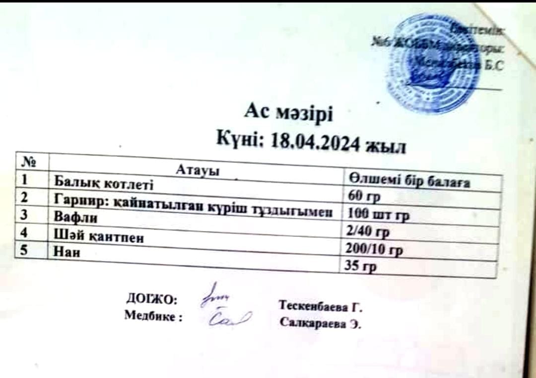 Ас мәзірі