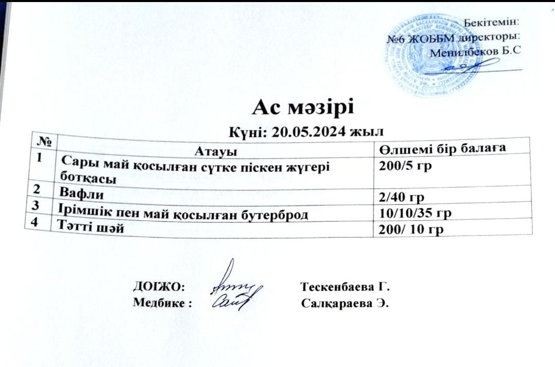 Ас мәзірі