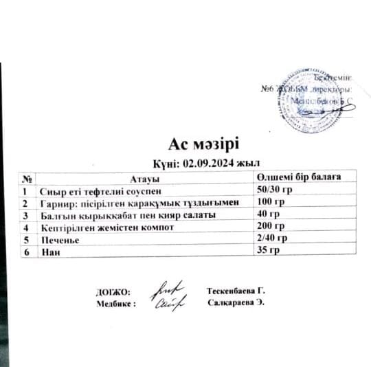 Ас мәзірі