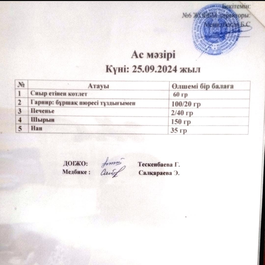 Ас мәзірі