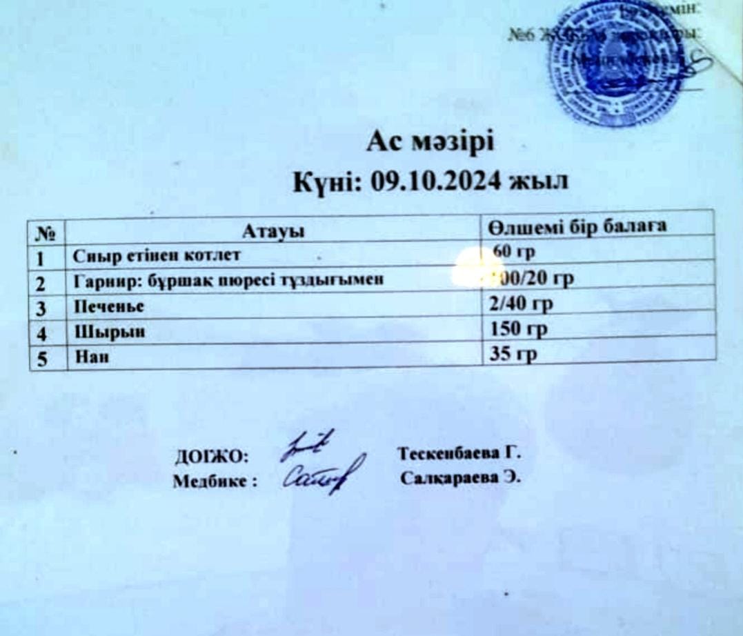 Ас мәзірі
