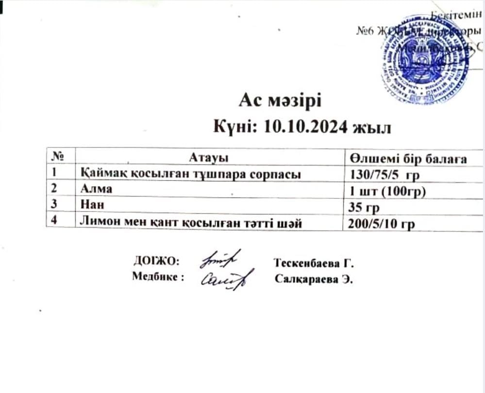 Ас мәзірі