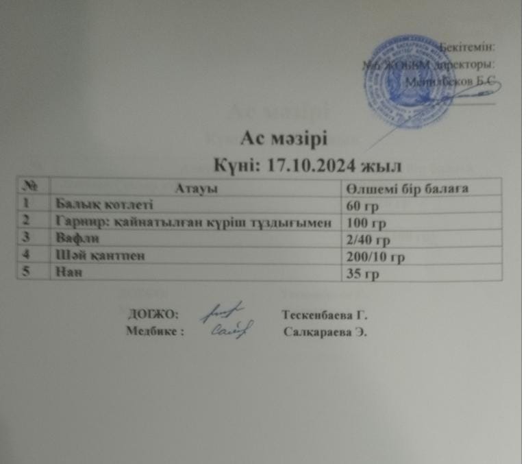 Ас мәзірі