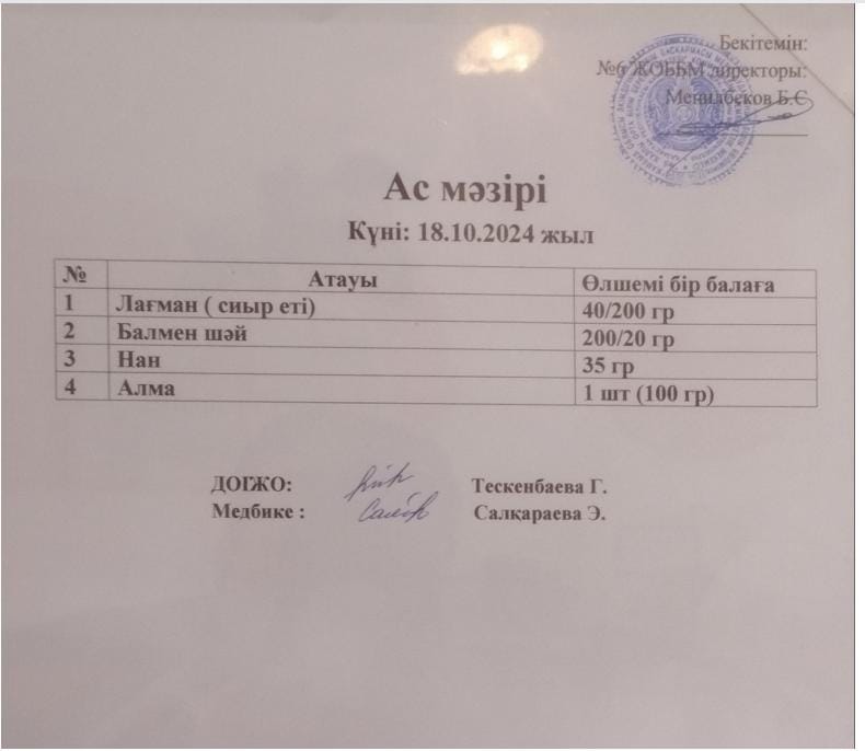 Ас мәзірі