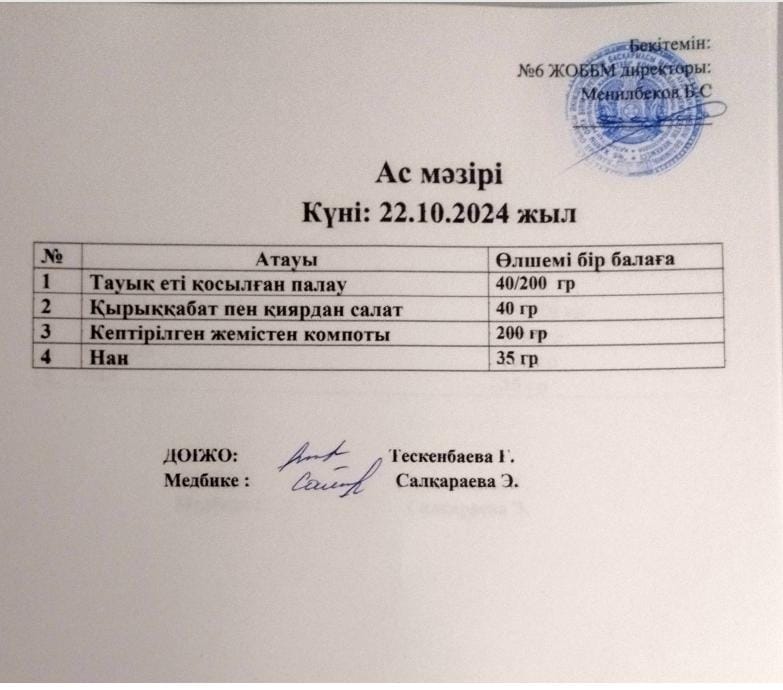 Ас мәзірі