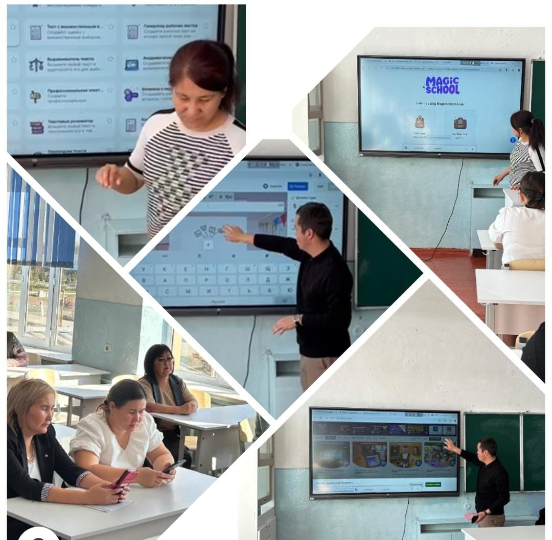 "Мұғалімдердің сенімді серігі: жасанды интеллект қосылған үздік жобалар"- тақырыбында "workshop" форматында арнайы шебер сынып өткізілді.