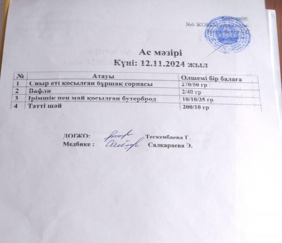 Ас мәзірі