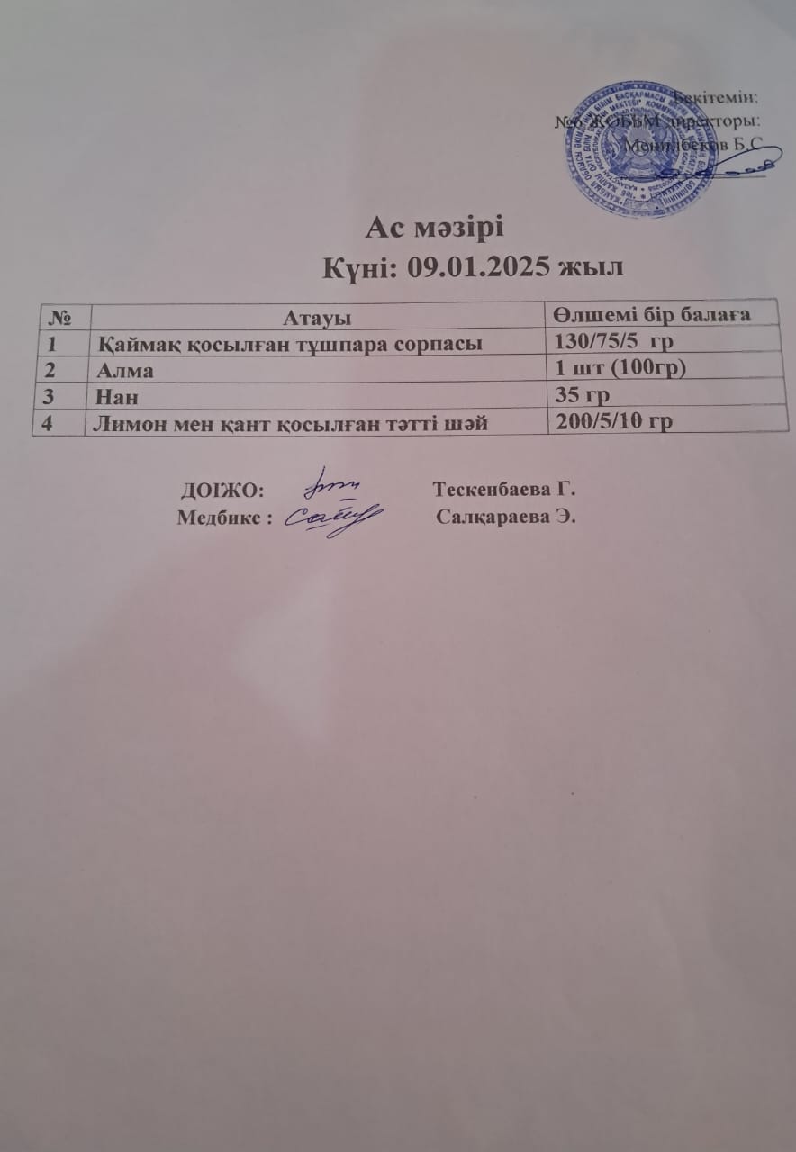 Ас мәзірі