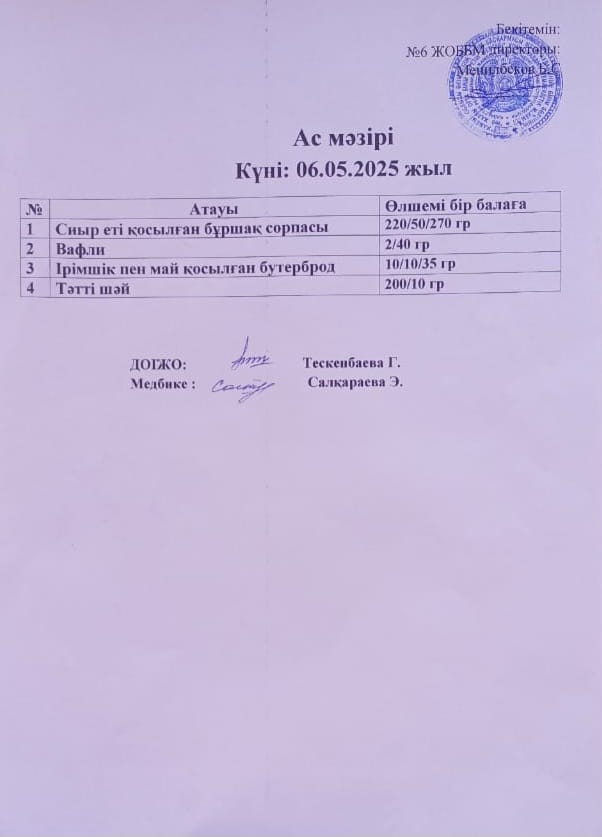 Ас мәзірі