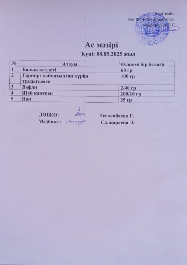 Ас мәзірі