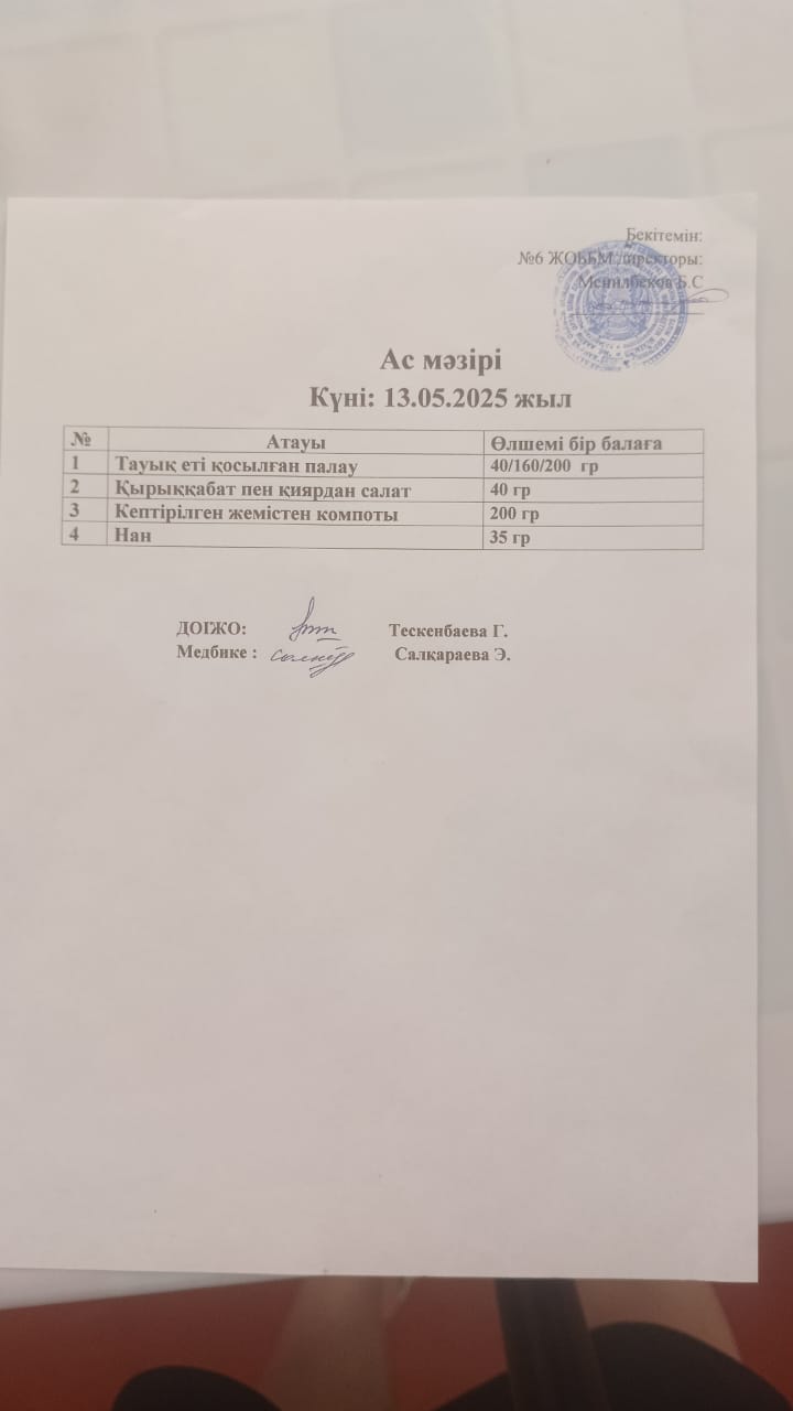 Ас мәзірі