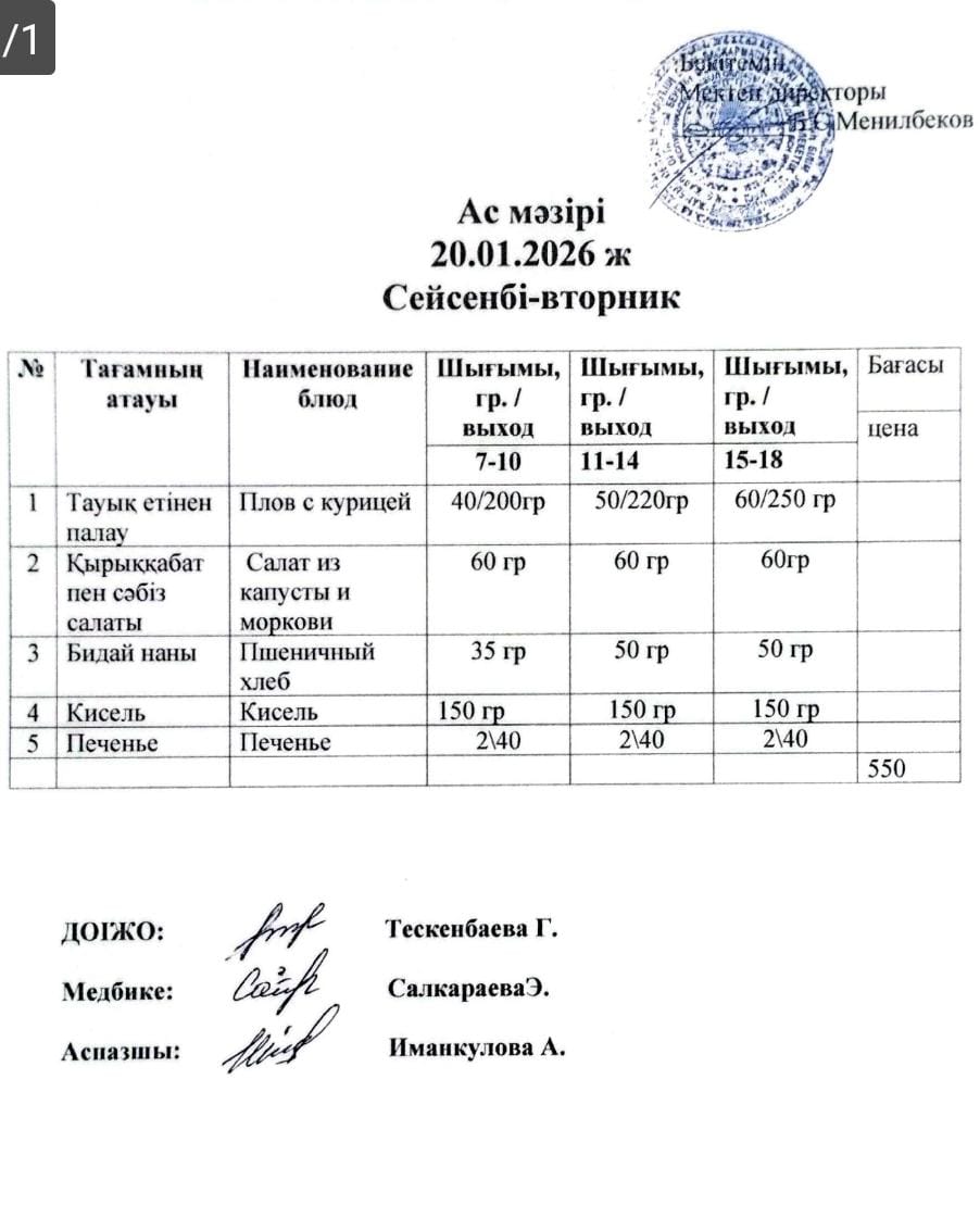 ас мәзірі