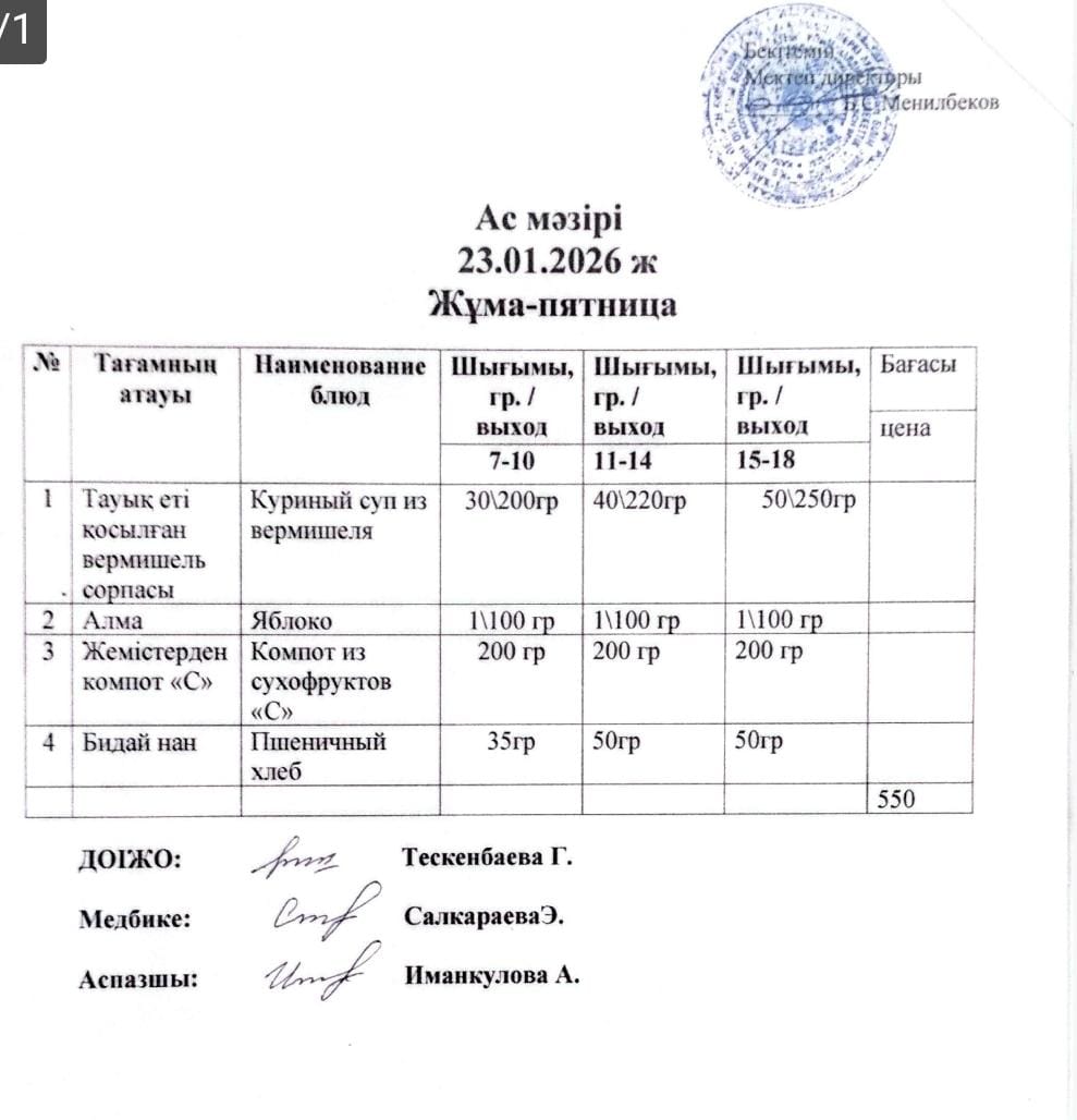ас мәзірі