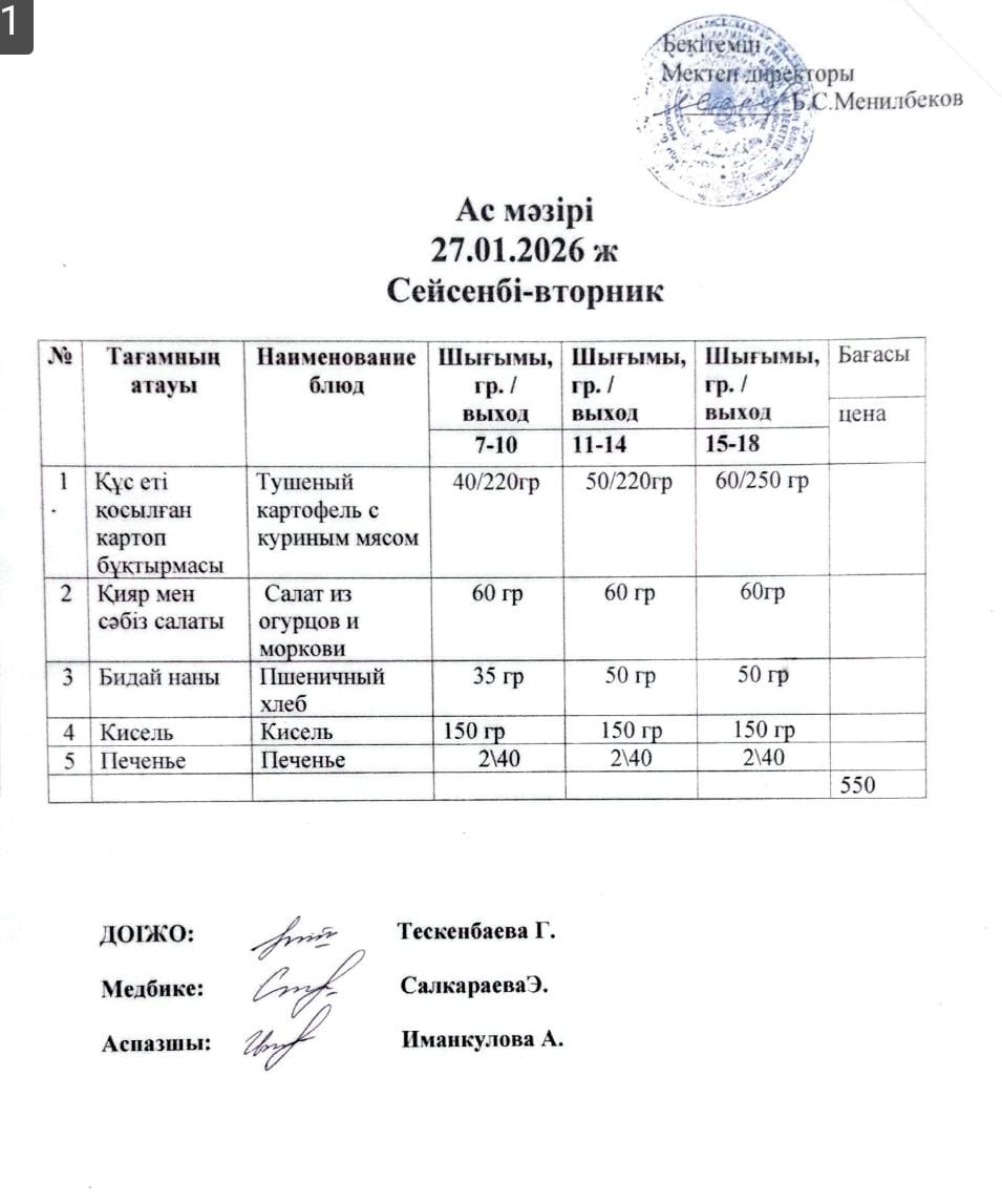 ас мәзірі